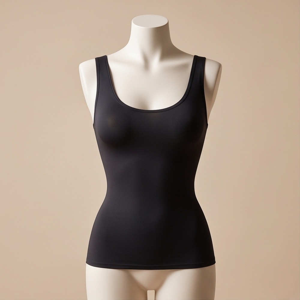 Assets by Spanx 2XL Black Scoop Neck Shaping Tank Top Cami Plus Size NEW‎
